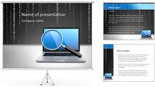 Search. Laptop and loupe in white background. 3d