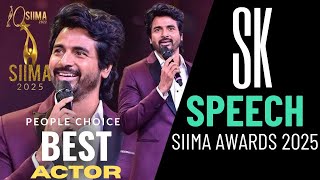 Sivakarthikeyan Wins Best Actor Award for Amaran | SIIMA 2025 🔥🏆 | Full Speech 