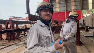 Shipbuilding welding works | ship blocks factory #metalworking #welding