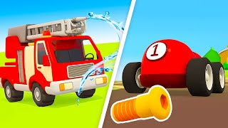 Which car lost a screw? Let's find the car and get it repaired at a car repair shop with Helper cars
