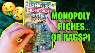 Monopoly Rags Or Riches? | UK National Lottery Scratchcards | Lemons & Sevens