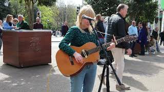 Leila Jane Stunning and Gripping Original song Work In Progress live from Dublin's Grafton's Street