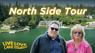 Lake Oswego LAKE TOUR of The ENTIRE NORTH SIDE of Lake Oswego - Lake Oswego Oregon Real Estate 2025