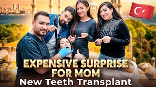 Surprised Mom with New Teeth | Traveled to Istanbul for Teeth Transplant | برای مادرم دندان ها نو