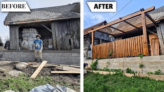 Installing Reclaimed Pergola for a Cozy Outdoor Space