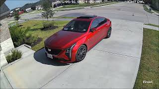 Security camera captures man's failed attempt at viral trend that led to car rolling into street