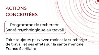 Doing More with Less: Work Overload and Mental Health | France St-Hilaire