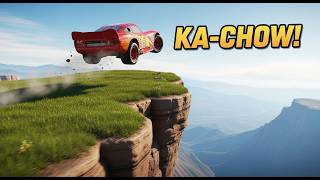 Lightning McQueen Jumps Off a Cliff 😱 | Extreme Car Stunt Challenge