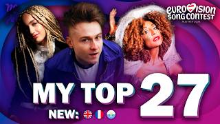 Eurovision 2026 - My Top 27 (NEW: 🇬🇧🇫🇷🇸🇲) (Comments & Ratings)