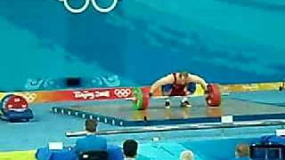2008 Beijing Olympic Lifting  Poland 200kg snatch miss