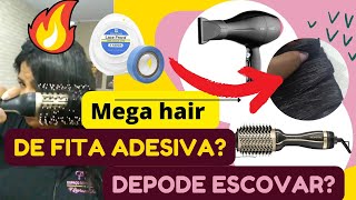 Escovei meu Mega hair de FITA ADESIVA INVISÍVEL. OLHA O QUE DEU 😳😳😢🥰
