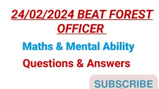 Beat forest Officer Maths Questions |Degree Prelims Maths |LDC Maths | LGS maths #beatforestofficer