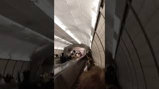 Long Escalator ride at 34th Street Station