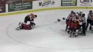 11-1-09 Logan Stephenson vs. Mathieu Roy - Line Brawl