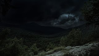 Creepy Thunderstorm in Mountains | Calm Before the Storm Ambience | Deep Distant Thunders | 3 HOURS
