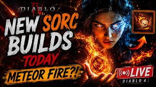 New Sorc Builds Today Meteor Fire?! Diablo 4 LIVE
