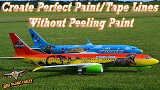 Painting Perfect Paint Lines on Foam Planes using Tape Without Peeling off the Original Paint