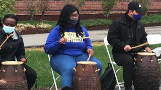 Worcester State University African Drumming Ensemble Performs at WSU Vaccination Clinic