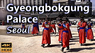 Gyeongbokgung Palace 경복궁 located in the heart of Seoul / Seoul, Republic of Korea / 4K HDR
