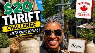 $20 THRIFT CHALLENGE | HOME DECOR | SHOP WITH ME | International Edition🇨🇦 #thriftedhomedecor