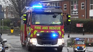 Hampshire & Isle of Wight Fire & Rescue Service, JH24P6 & JH24P7 (Southsea), turning out to incident