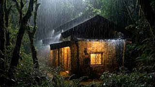 12 Hours Of Continuous Rain - Night Rain House and Forest,  Anxiety relief & Concentration