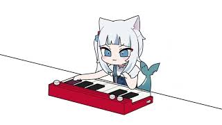 gawr gura memes play the piano
