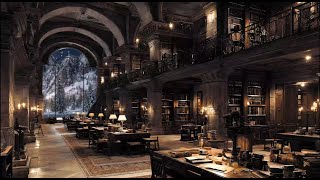 NO MUSIC │ Old Library Ambience │ Page Turning & Writing Sounds for Deep Focus