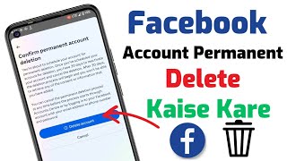 How to delete facebook account permanently / Facebook Account Delete Kaise Kare 2023