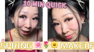 10 Minutes quick Spring Makeup Pink Focus Cute GRWM Beauty Vlog