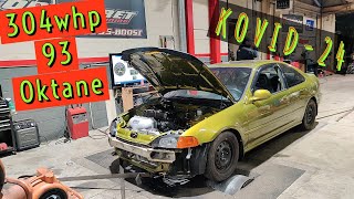 Kovid-24 "All Motor" Civic Makes 304whp on (Pump Gas) K20 K24 | Kovid-24