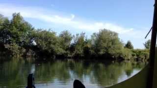 Drifting down slough in my shantyboat