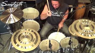 Vinny Appice Live with his Sawtooth Command Series 6 Piece Drum Set w 24" Bass Drum Demo