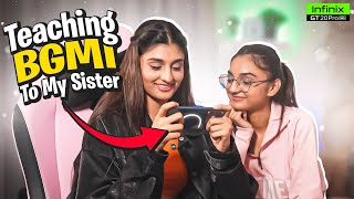 Teaching my sister how to play BGMI on Infinix GT 20 Pro 5G