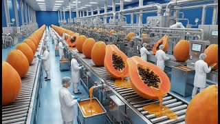 Inside a Papaya Juice Factory: Fresh Papaya to Bottled Juice (Full Process)