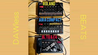 Synth pop DAWless live jam on the Roland Aira Compact J6, T8 & E4