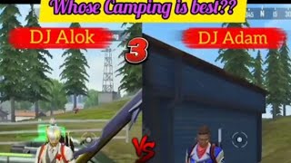DJ Alok Vs DJ Adam Camping || Who One Is Best || #shorts #crazy boy ff gaming #shotsvideo