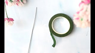 How to use floral tape for French beaded flowers