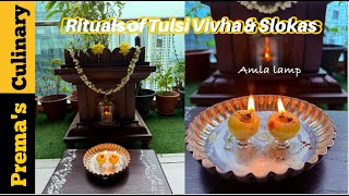 Tulasi Kalyanam(tulsi Vivah) Rituals, Amla(usiri Diya), Sloka, time & Date