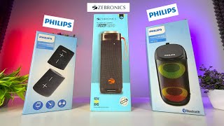 Best Bluetooth Speaker Under 3k⚡️Zebronics Sound Feast 250 vs Philips TAS4400BK vs Philips TAS3400BK