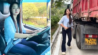 Female Truck Driver Li Xiaomei Takes Charge of a Heavy Load and Smooth Delivery