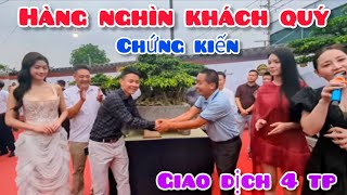 Hàng nghìn khách quý chứng kiến muốn giao dịch trước giờ khai mạc triển lãm nhà vườn Yên Tuyết 