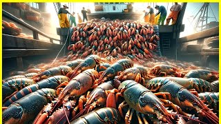 Amazing Fishermen Catching Billions Of🦞 Lobster &  King Crabs | Modern Lobster Farming Process 🦞