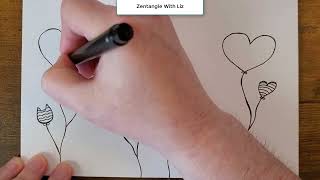 Zentangle With Liz: Simple Mixed Balloons