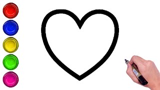HOW TO DRAW GLITTER HEART EASY STEP BY STEP | HOW TO DRAW GLITTER HEART | KIDSOPHERE