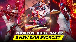 MLBB SKIN UPDATE: PHOVEUS, RUBY & SABER EXORCIST SKIN - MOBILE LEGENDS SKIN