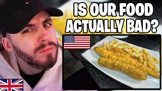 Brit Reacts to AMERICAN trying BRITISH FISH & CHIPS!!!