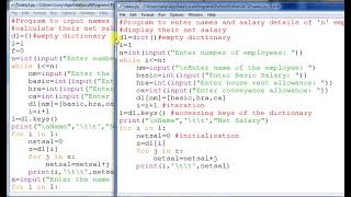 Dictionary in Python Searching through employee data