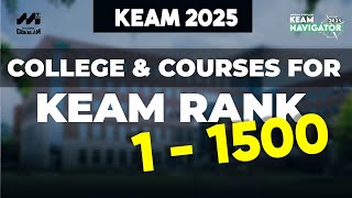 KEAM 2025 Option List for Top Rankers (1–1500) | Must-Watch Before Counselling!
