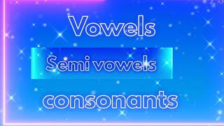 Semi vowels#vowels,consonants and semi vowels#learn vowels and consonants@VirtualVisuals.